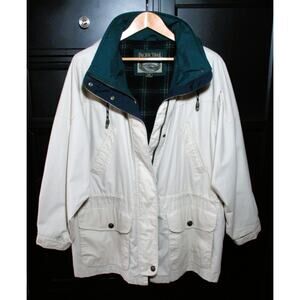 Vtg PACIFIC TRAIL Waterproof  Hooded Winter Coat Jacket Cream Women Plus Sz 1X